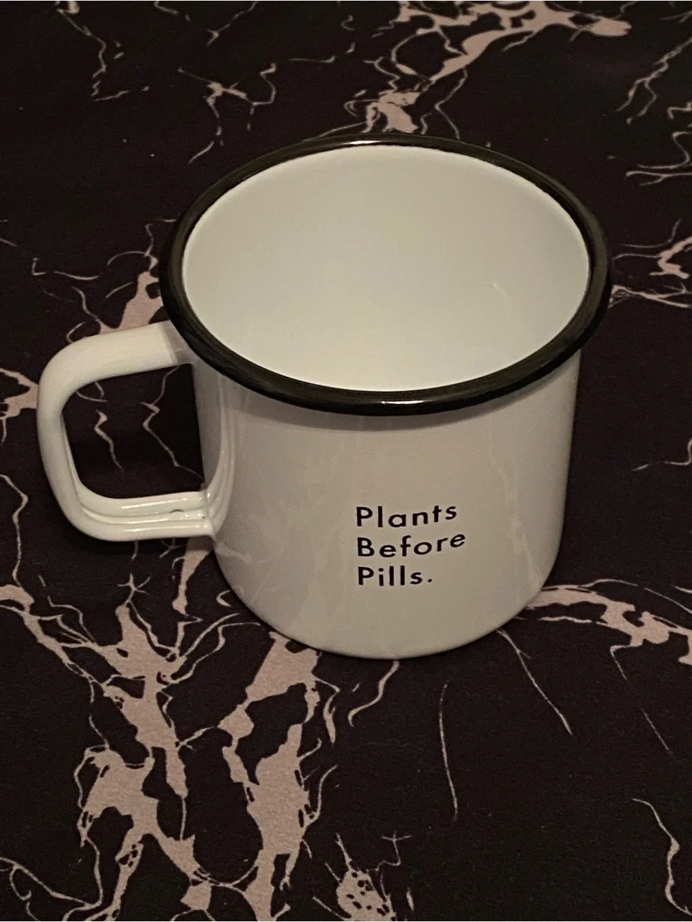 Ned Plants Before Pills camp mug